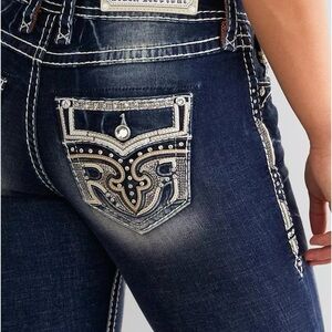 Rock Revival Kenda Easy Skinny 29 Embellished  Dark wash Women's Jeans